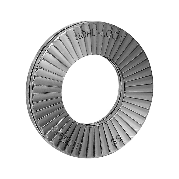 Wedge lock washer, wide shape, type NLSPSS A4 stainless steel, wide shape - WSH-WDGELOK-NLSPSS-A4-6