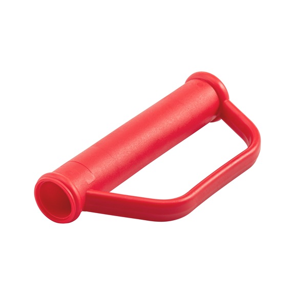 Safety handle Made of high-strength plastic for steel-tube trolleys - SAFEHNDL-F.TRAN-RED