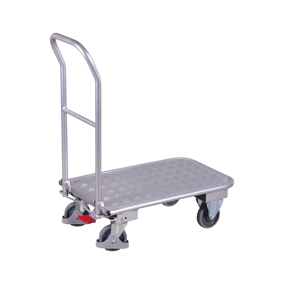 Chariot pliable en aluminium avec freins - capacité 150 kg