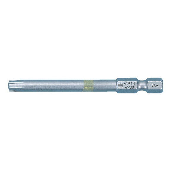 Embout de vissage AW<SUP>®</SUP> E 6.3 (1/4") - EMBOUT-AW30-JAUNEFLUO-1/4-L70MM