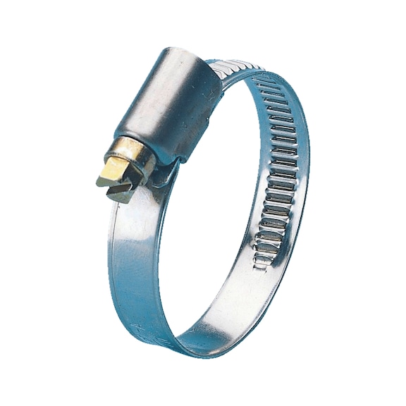 Hose clamp with asymmetrical lock - HOSECLMP-W9MM-WS6-(100-120)