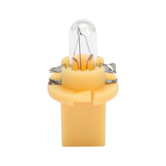 Kunststoffsockellampe für Instrumentenbeleuchtung mit Fassung - LAMP-GELB-(EBS-N7)-24V-1,6W