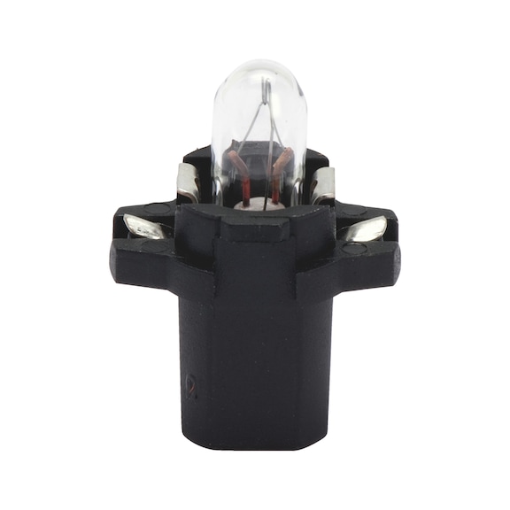 Plastic socket bulb For instrument lighting with fitting, for use in PCBs - BULB-BLACK-B8,3D-12V-1,2W