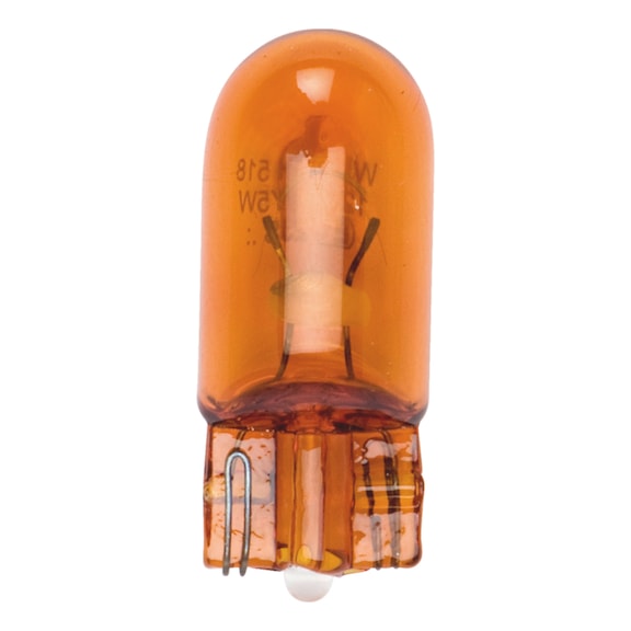 Glassokkellampje knipperlicht  Oranje - GLASSOKKELL. W2,1X9,5D OR.12V 5W