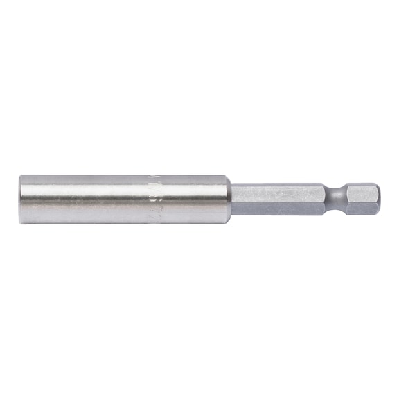Bit holder E 6.3 (1/4 inch) With stainless steel sleeve and snap ring - HOLD-BIT-SLEV/SNAPRG-1/4IN-L74MM