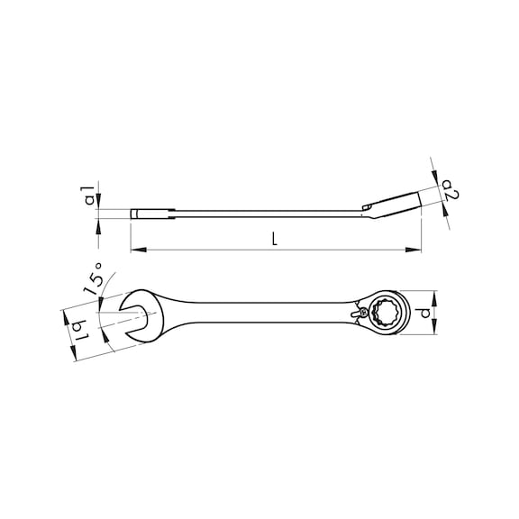 Ratchet combination wrench - RTCHCOMBIWRNCH-SWITCHABLE-SNAPRG-WS12MM