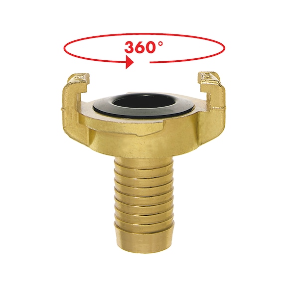 Bayonet type quick release coupling, hose connection 360 GEKA