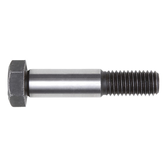 Hexagon shoulder screw with long threaded pin DIN 609, steel 8.8, plain - 1