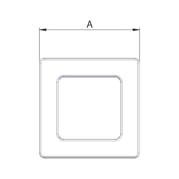 Square shell design handle - 3