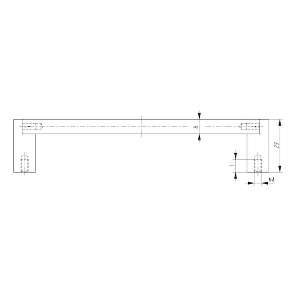 Design-Möbelgriff Bügelform ZD/ Holz flach - 2