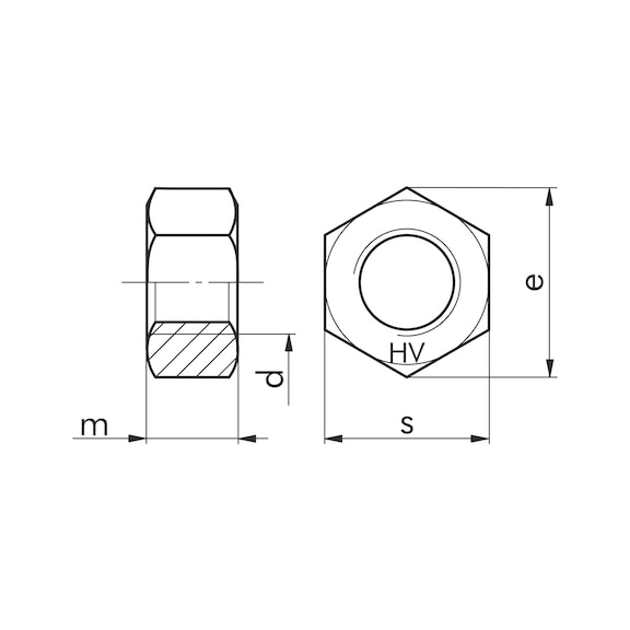 Sechskantmuttern ISO 6915 - MU-6KT-DIN6915-HV-10-(A2K)-M16