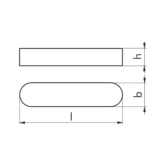 Passfedern Form A Stahl blank d=5 DIN 6885 