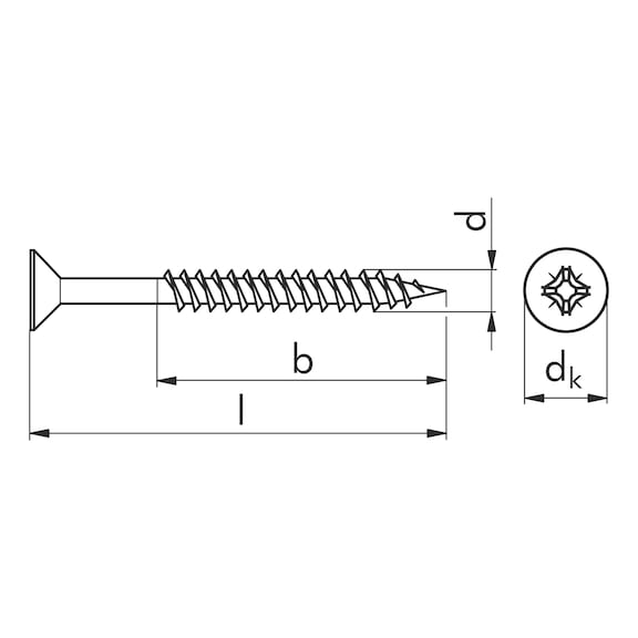 Particle board screw  Wüpofast <SUP>®</SUP> 2.0 - 2
