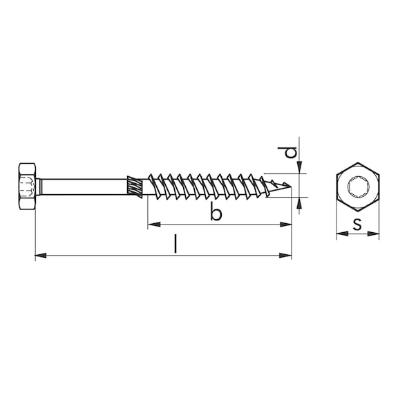 ASSY<SUP>®</SUP> 3.0 combination timber screw - SCR-WO-HEX-AW40-(A3K)-8X280/100