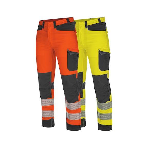 Fluorescent high-visibility trousers, class 2