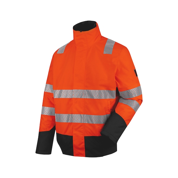 Fluo Warnschutz-Pilotenjacke - BOMBERJACKE FLUO ORANGE/ANTHRAZIT M