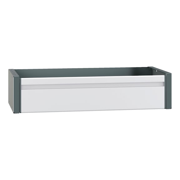 Storage shelf with aluminium flap