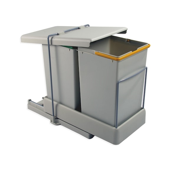 Waste Container 2 Bins Kitchen Systems - LOW MAN BIN 2X14L GR