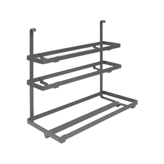 Hanging Shelf Roll Titane Kitchen Systems - EMUCA TITANE KITCHEN ROLL HOLDER GREY
