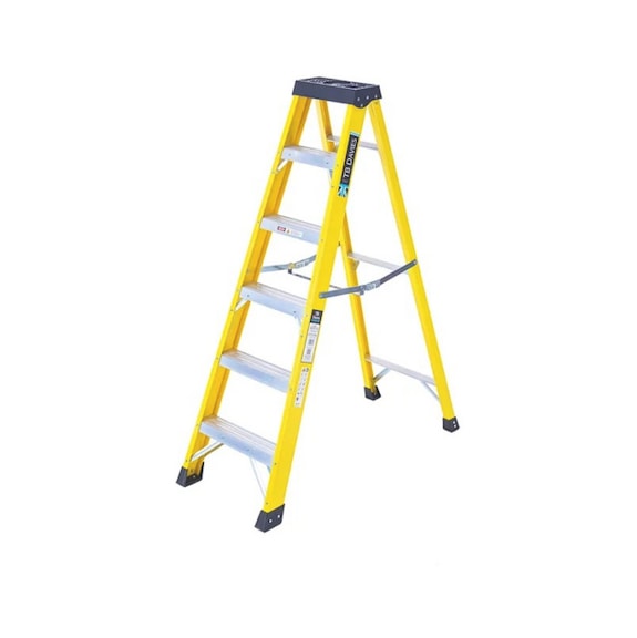 Swingback Step Ladders Heavy-Duty Fibreglass