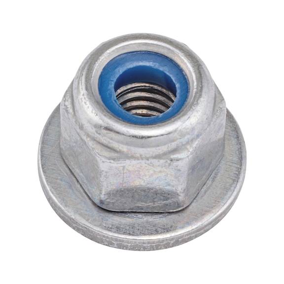 Hexagon nut with clamping piece and washer - 1