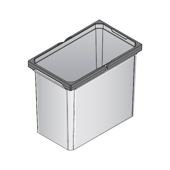 Refuse bin ENVI FREE - BIN-ENVI-FREE-22L-230X382X326-GREY