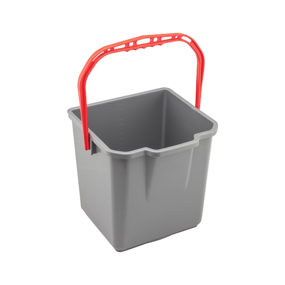 Bucket For dual bin cleaning trolley - BIN-F.CLNTRLY-W.HNDL-DB-RED-18LTR