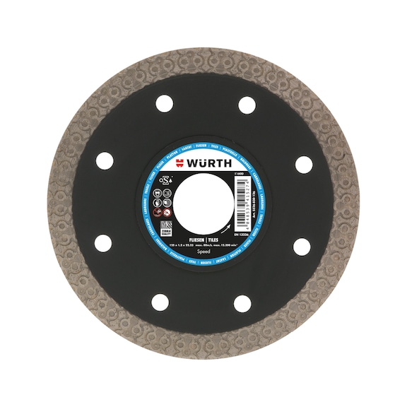 Diamond cutting disc, speed, tile For tiles and comparable materials up to approx. 20 mm thickness
