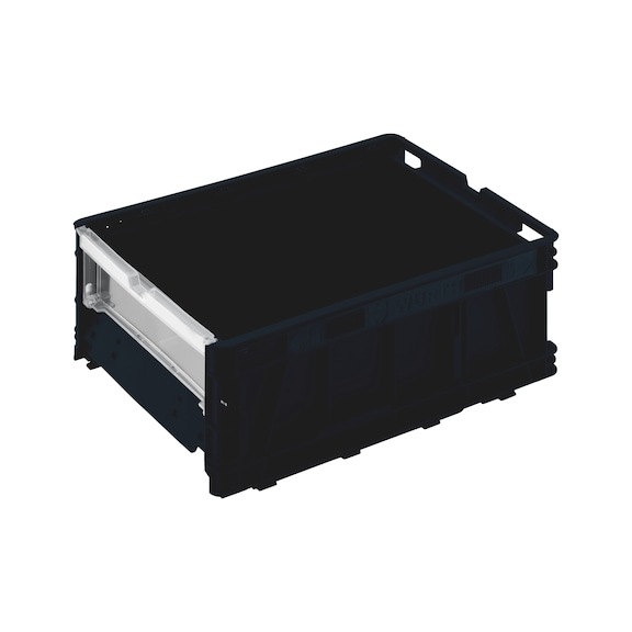 W-SLB system storage box with coupling function - SYSSTRGBOX-STCK-SZ2-BLACK