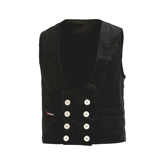 Wide wale corduroy tradesman's vest