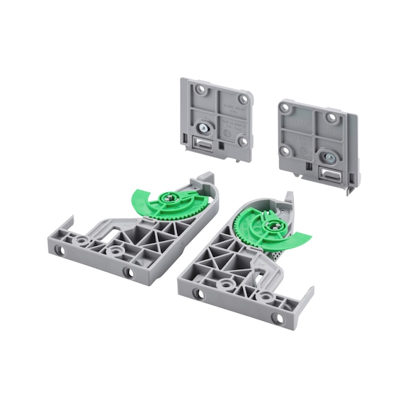 Drilling jig 3D front locking device die-cast zinc, 2D front locking device plastic - 3