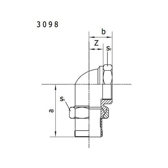 90° elbow fitting EN1254, gunmetal, 3098 - 2