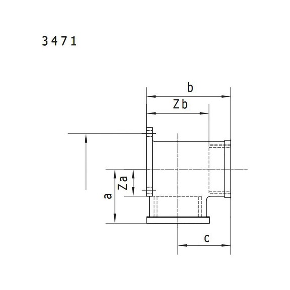 Deckenwinkel mit Dreiecks-Flansch EN1254, Rotguss, 3471 - 2