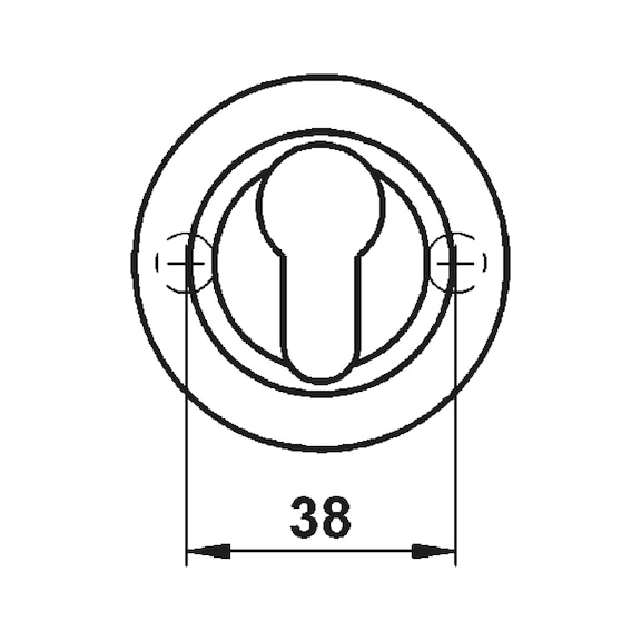 Türdrücker ZD 46 Rosettengarnitur - TD-ZD-46-ROS-PZ-(A2-OPTIK)-ELFENB
