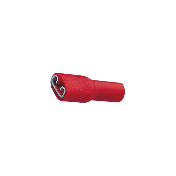 Crimp cable lug, push connector, fully insulated PVC-insulated - PSHCON-ALLINSULATED-RED-F-4,8X0,5X20MM