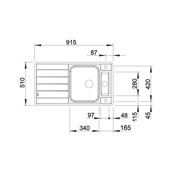 Lavello Blancoaxis III 5 S-IF - 3