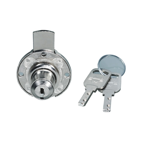 Cylinder lock with closing mechanism, for cabinet  - 1