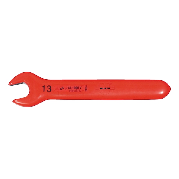 Straight metric VDE single open-end wrench