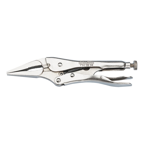 Locking pliers with long jaws, American version