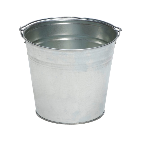 Builder's bucket, zinc-plated