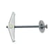 Spring-loaded anchor with raised-countersunk head screw - 1
