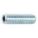 Hexagon socket set screw with ring cutter ISO 4029, steel 45H, zinc-plated, blue passivated (A2K) - 1