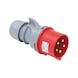 CEE plug 400 V, 6 H ELMO - PLG-CEE-RED-5PIN-32A-400V-IP44-TURBO - 1