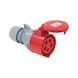 ELMO<SUP>® </SUP>CEE coupling 400 V, 6 H - CUPL-CEE-RED-5PIN-16A-400V-IP44-TURBO - 1
