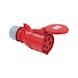 CEE coupling 6H - CUPL-CEE-RED-5PIN-32A-400V-IP44 - 1
