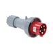 CEE plug 400 V, 6 H - PLG-CEE-RED-5PIN-63A-400V-IP67 - 1