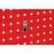 Tool clamp For square holes in perforated plates, workshop trolleys and the ORSY<SUP>®</SUP>1 shelving systems