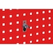 Tool clamp For square holes in perforated plates, workshop trolleys and the ORSY<SUP>®</SUP>1 shelving systems - TLCLIP-PERFSHEETSYS-25MM - 1
