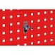 Tool clamp For square holes in perforated plates, workshop trolleys and the ORSY<SUP>®</SUP>1 shelving systems - TLCLIP-PERFSHEETSYS-28MM - 1