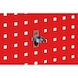 Tool clamp For square holes in perforated plates, workshop trolleys and the ORSY<SUP>®</SUP>1 shelving systems - TLCLIP-PERFSHEETSYS-32MM - 1